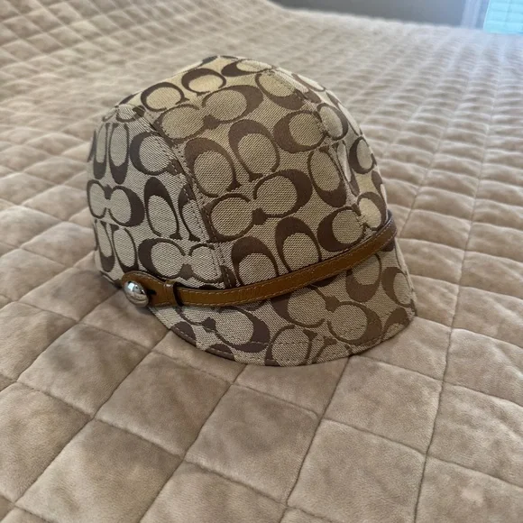 Coach Tan and Brown Monogram Hat - Picture 2 of 5